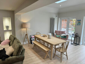 Dining area after
