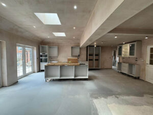 Inside before finish and decorating