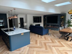 After kitchen and living area