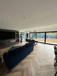 After living area and garden