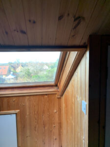 Roof window before conversion