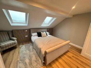 Front of bed after conversion