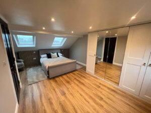 Full bedroom after conversion