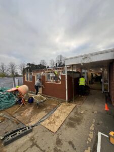 Cafe during construction