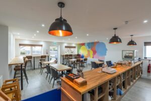 Finished cafe interior