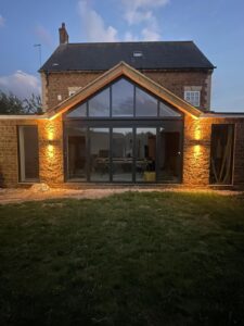 Outside lit up after refurb